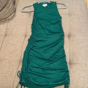 Superdown by Revolve Cory Ruched Side Dress in Green